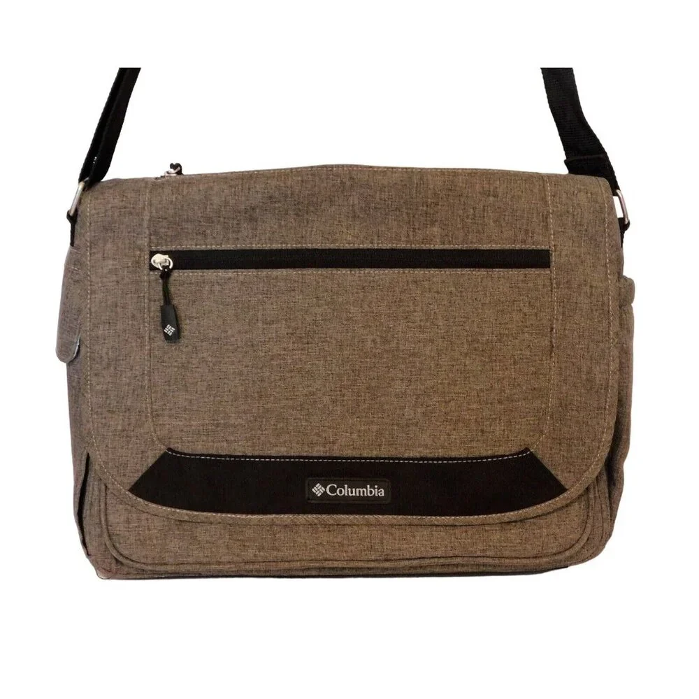 Columbia Departure Point Messenger Traveling Gray Diaper Bag Insulated Crossbody